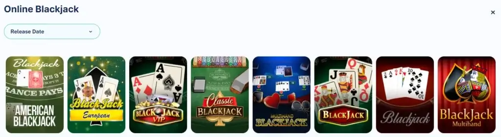 Blackjack hos Dailyspins