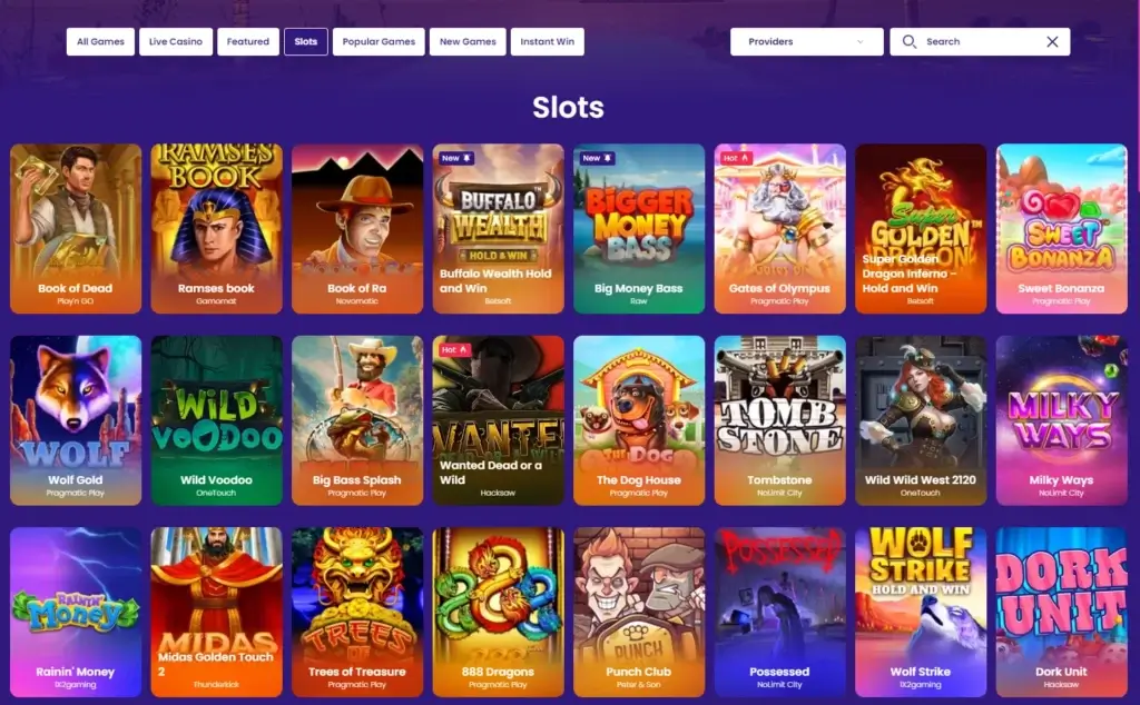 Spilleautomater hos DreamWins