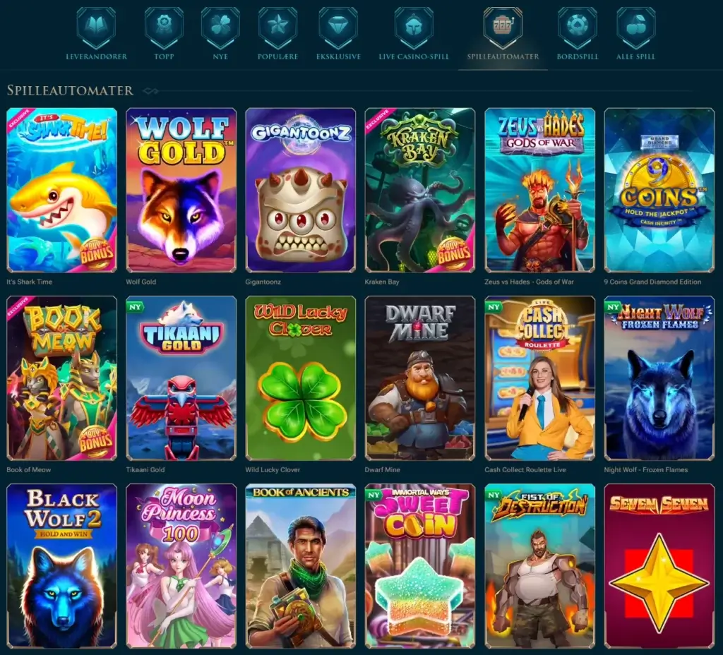 Spilleautomater hos slotuna