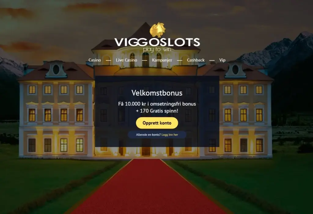 Viggoslots | Omsetningsfri velkomstpakke med 170 cashspinn