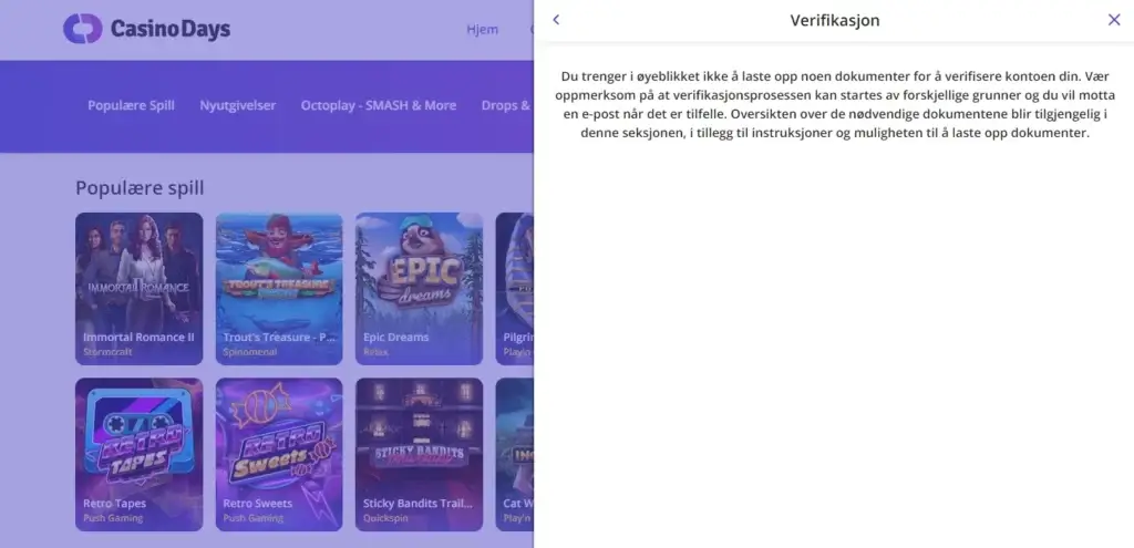 Verifiser kontoen din for raskere uttak.