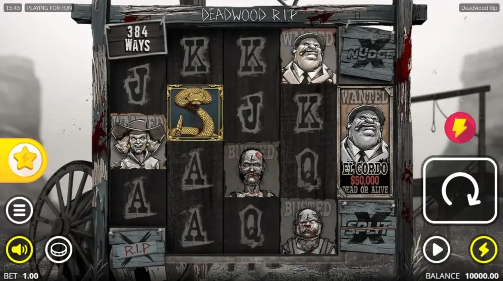 Deadwood R.I.P grunnspillet er mørkt og dystert.