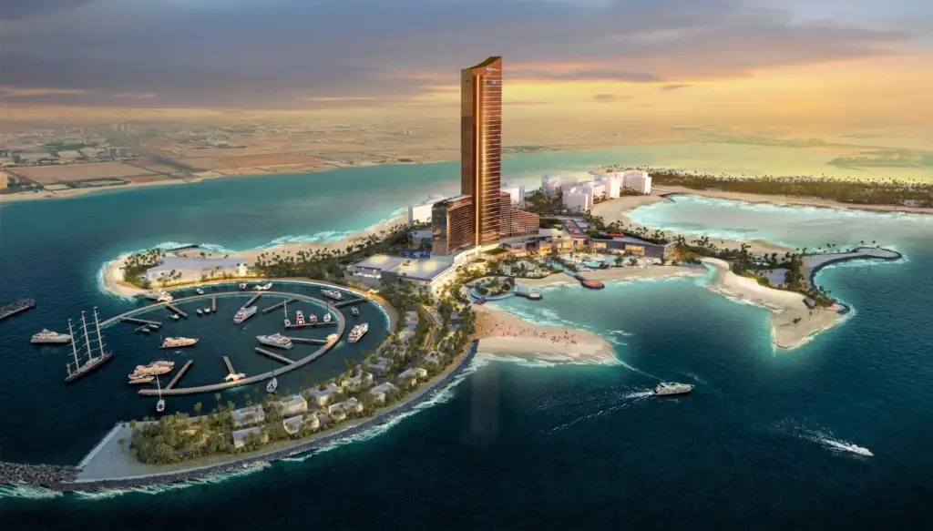Marjan-øyene under bygging i Ras Al Khaimah