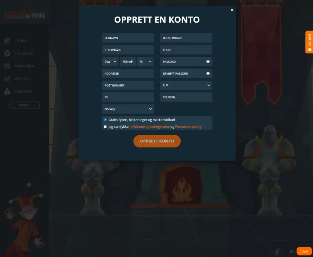 Eksklusiv bonus locowin registrer konto