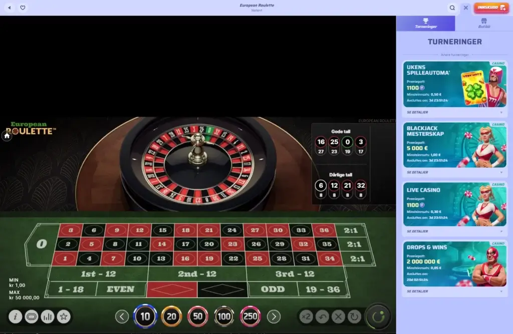 Hvordan spille Europeisk Roulette