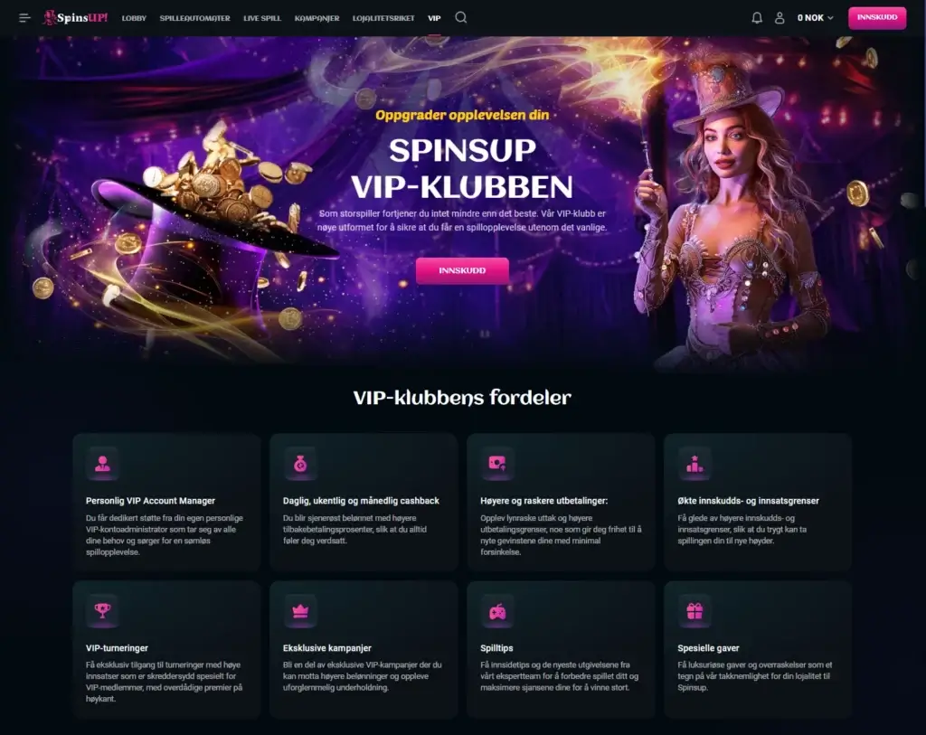 SpinsUp VIP-program