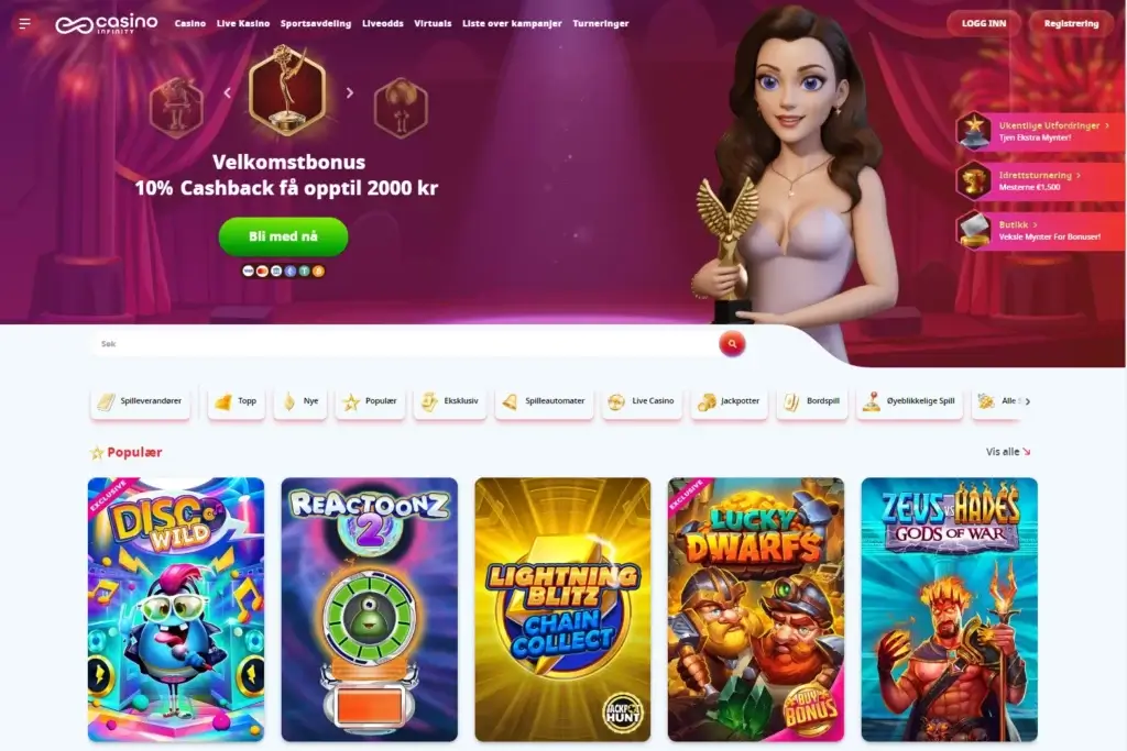Spill roulette og prøv ut Labouchere-systemet hos Casino Infinity