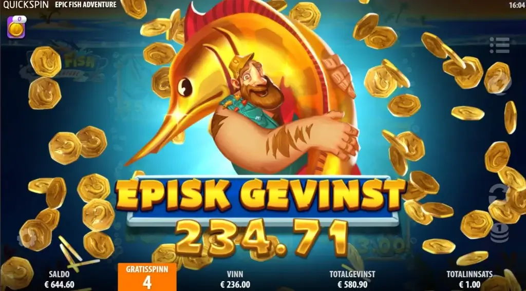 Episk gevinst i Epic Fish Adventure