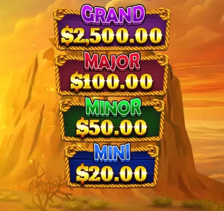 jackpotpremier som avhenger av innsatsen din finnes på Mustang Gold Megaways