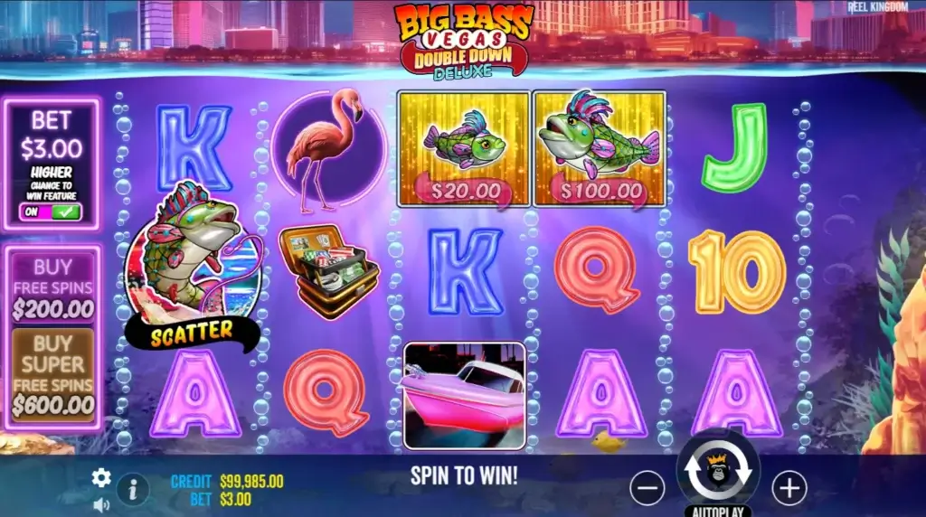 Big Bass Vegas Double Down Deluxe grunnspill