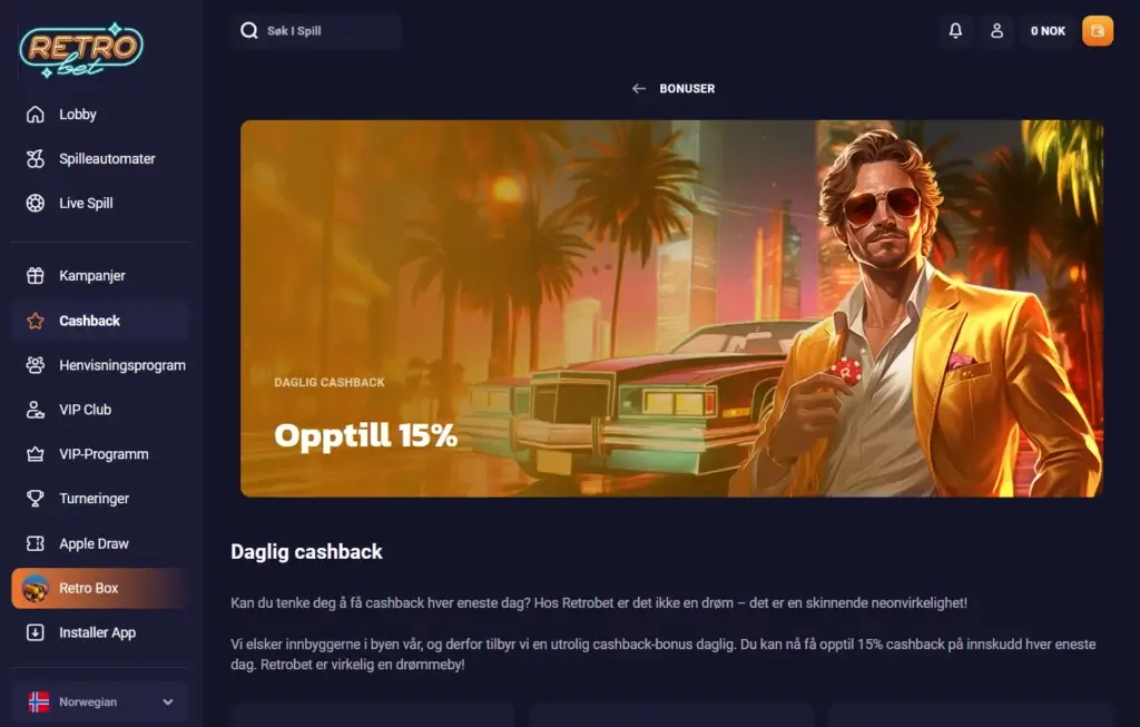 Wonaco casino for Martingale-spillere med cashback på live casinospiill.
