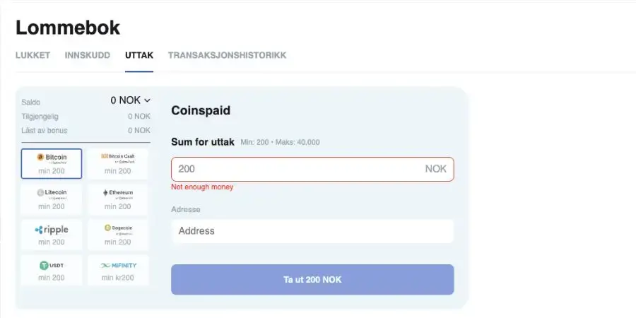 Uttak av gevinster