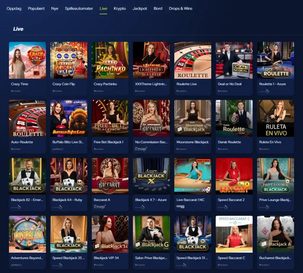 Live Casino hos BetBeast