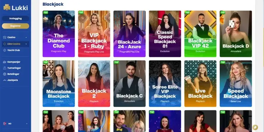 D'Alembert strategien – live blackjack hos Lukki Casino