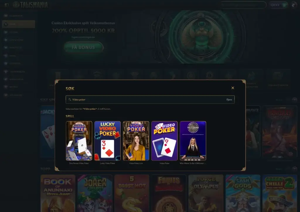Slik kommer du i gang med Video Poker og varianter som "Jacks or Better."