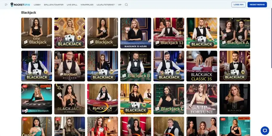 Fibonacci strategien – blackjack hos Rocket Spin
