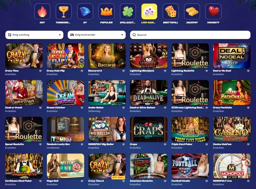 Live Casino hos GambleZen