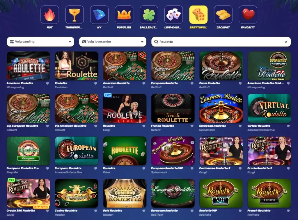 Roulette hos GambleZen