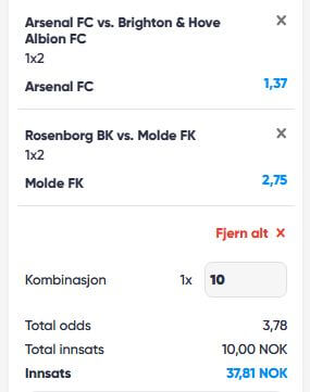 Hvordan spille odds med kombinasjonsspill