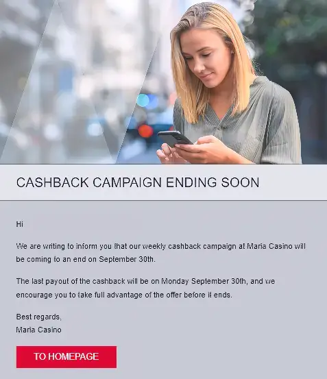 Maria casino email til kunder