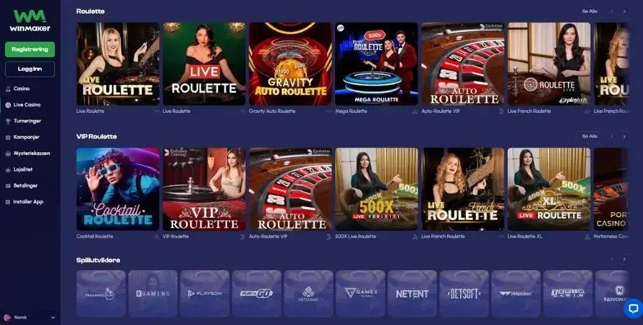 Roulette hos Winmaker