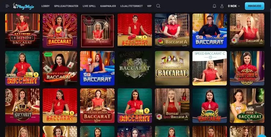 Baccarat casino – PlayMojo