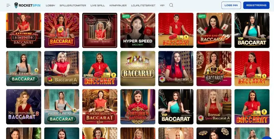 Baccarat casino – Rocket Spin