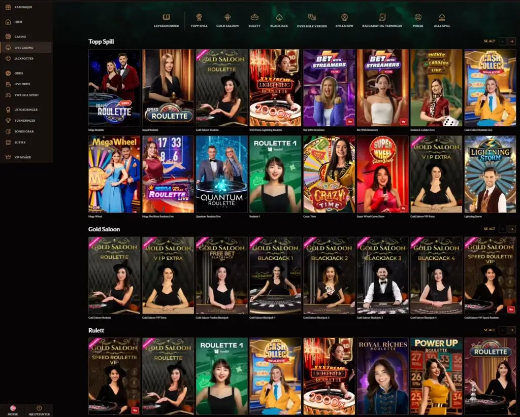 Live Casino hos CrownPlay
