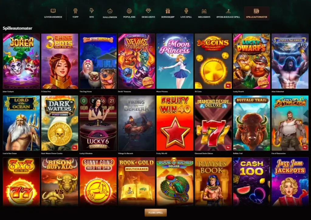 Spilleautomater hos CrownPlay