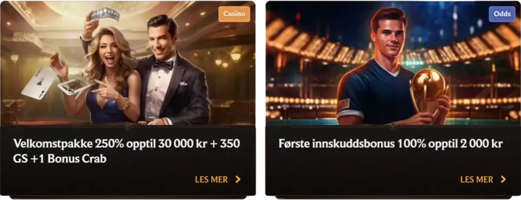 Aktiver velkomstbonusen din