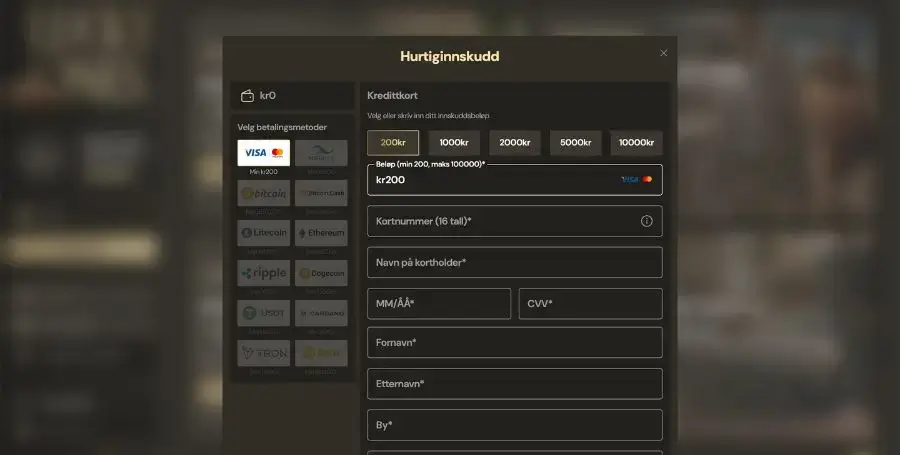 Innskudd hos Lucky Ones