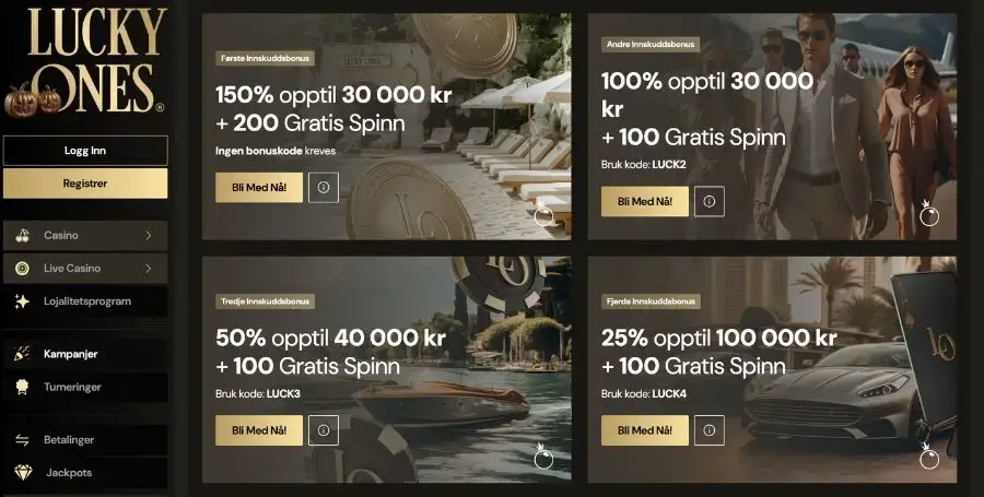 Lucky Ones velkomstbonus