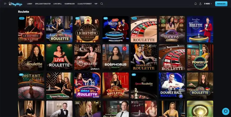 Roulette hos PlayMojo