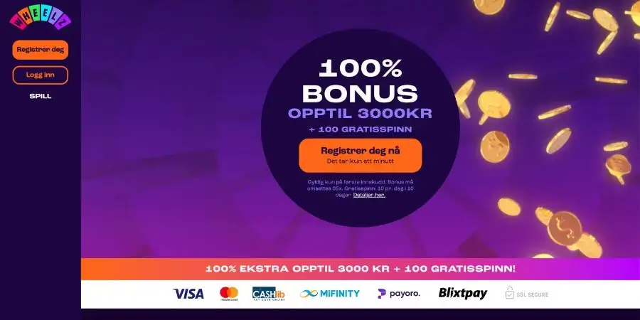 Wheelz casino fra Rootz Ltd