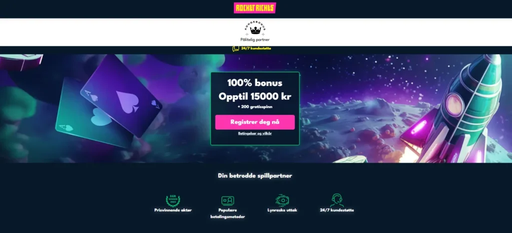 Rocket Riches ble lansert 1. november 2024 og kommer fra spillselskapet White Star B.V