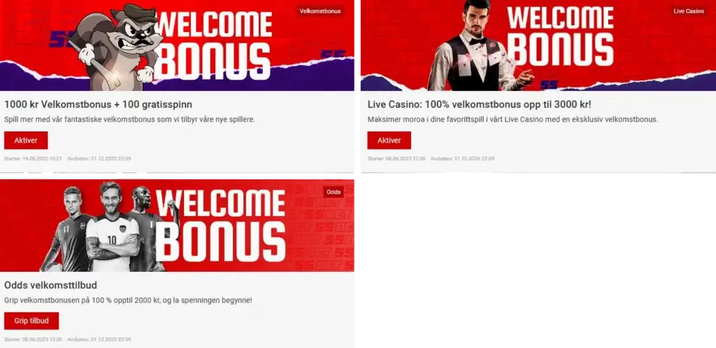 Bonusen aktiveres