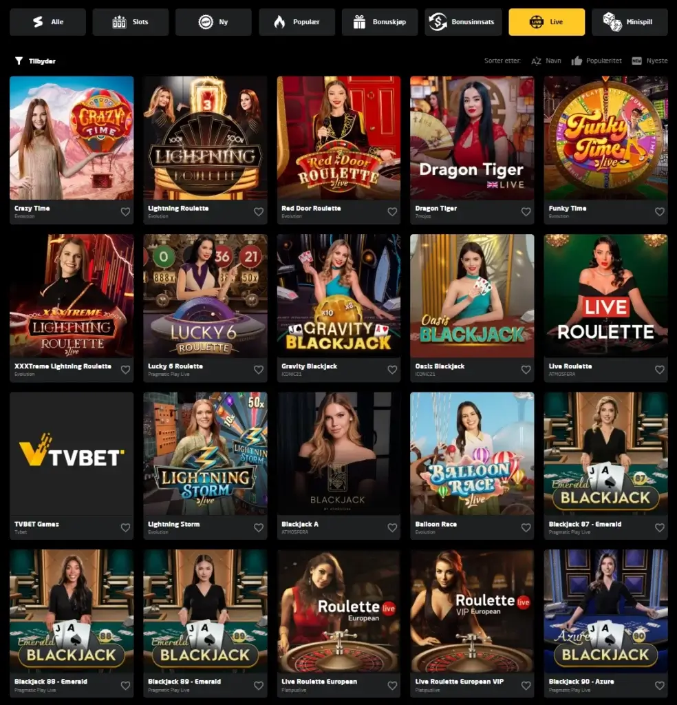 Live Casino hos StayCasino