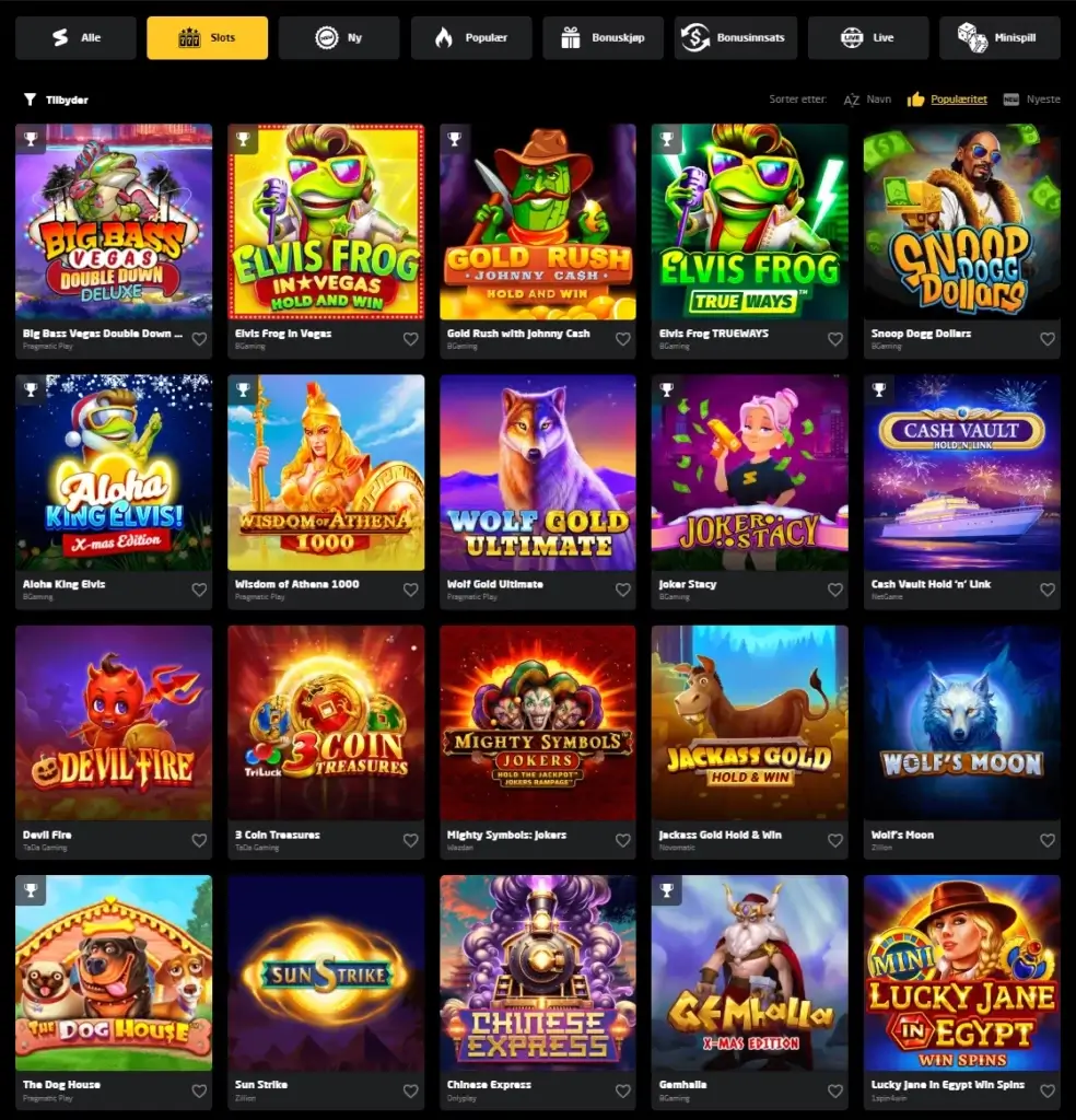 Spilleautomater hos StayCasino