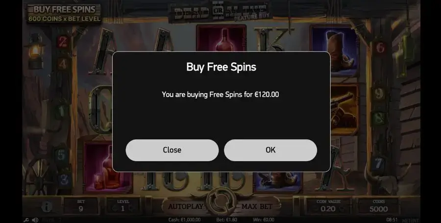Bonus Buy i Dead or Alive 2 fra NetEnt