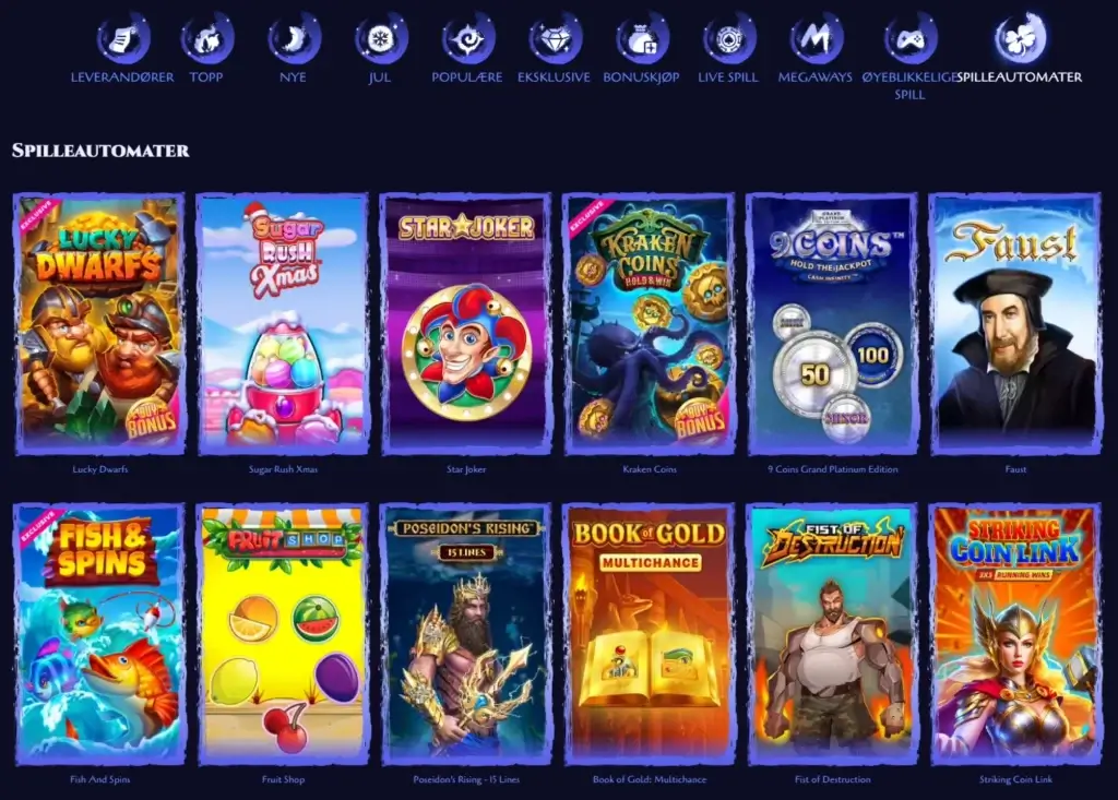 Spilleautomater hos Spinight