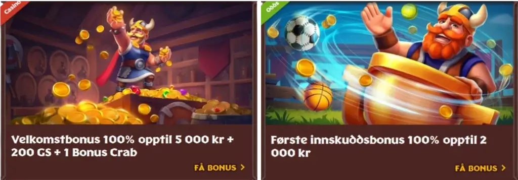 Aktiver bonusen din hos VikingLuck