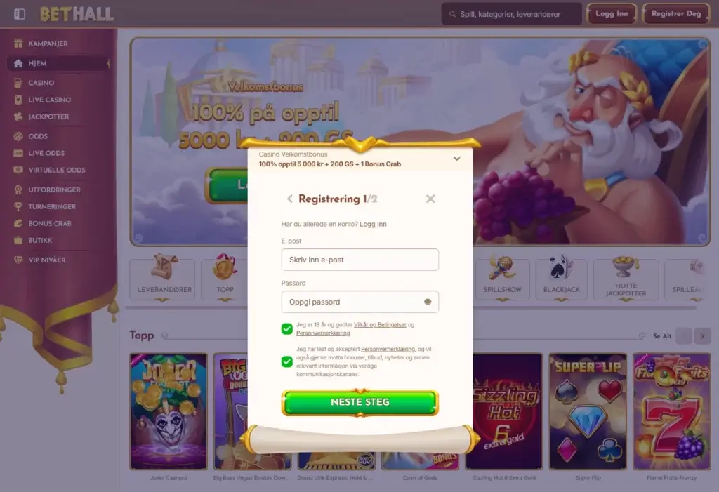 registreringsform