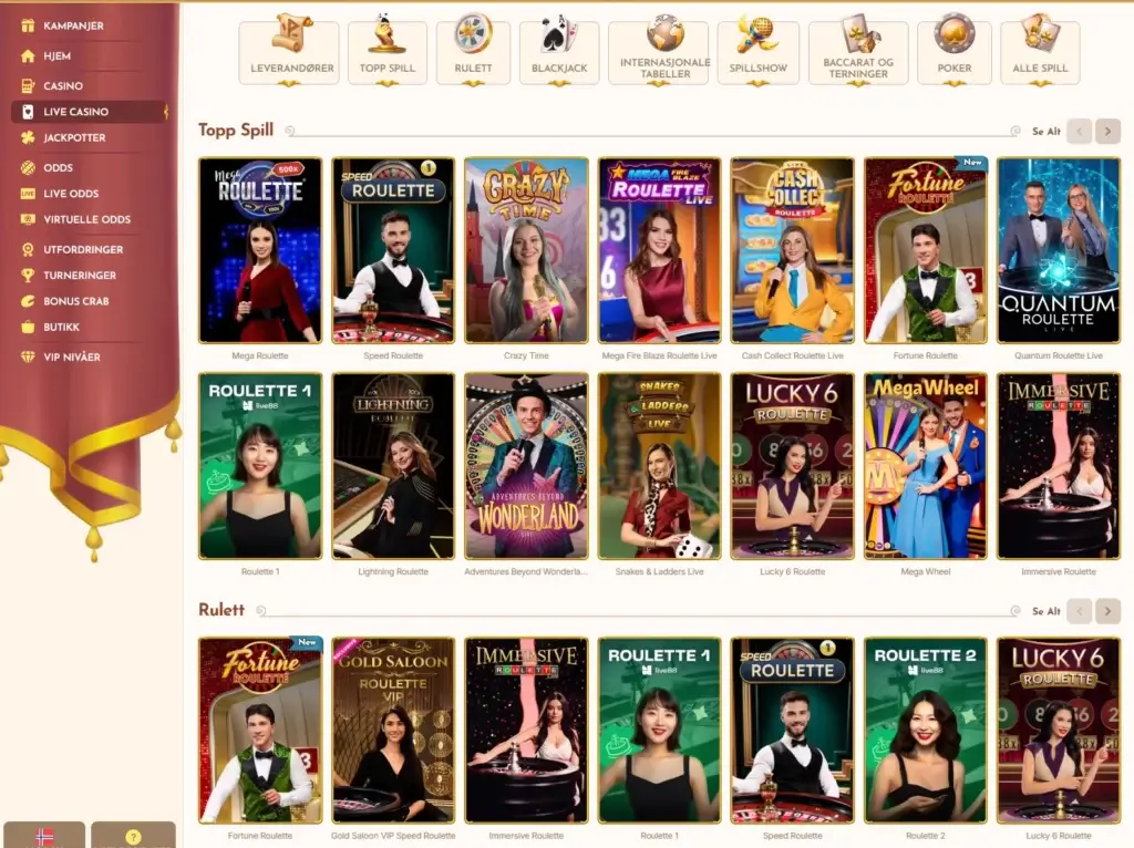 Live Casino hos BetHall