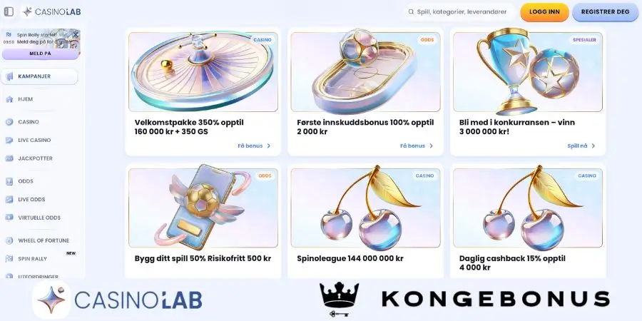 Bonuser og kampanjer hos CasinoLab