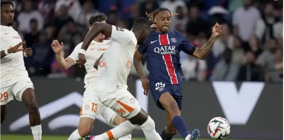 Bradley Barcola for Paris Saint-Germain.