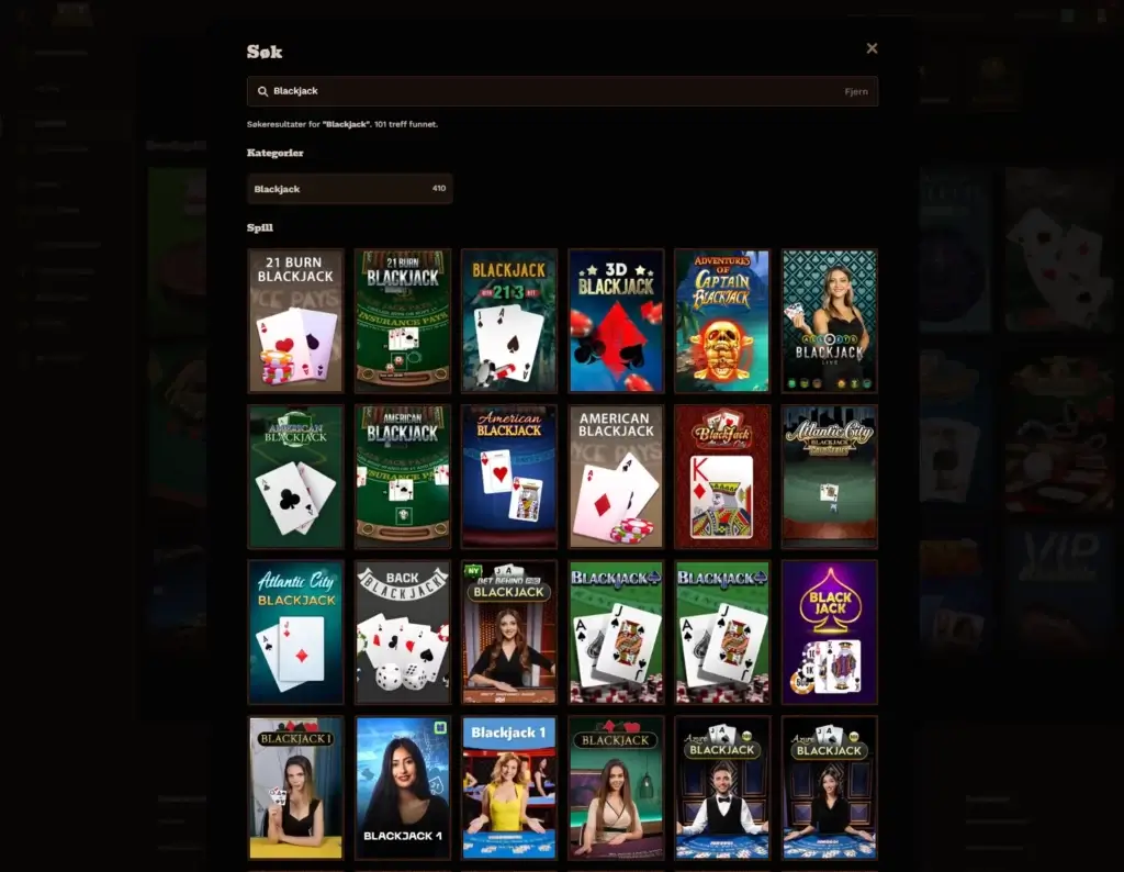 Blackjack hos FatPirate
