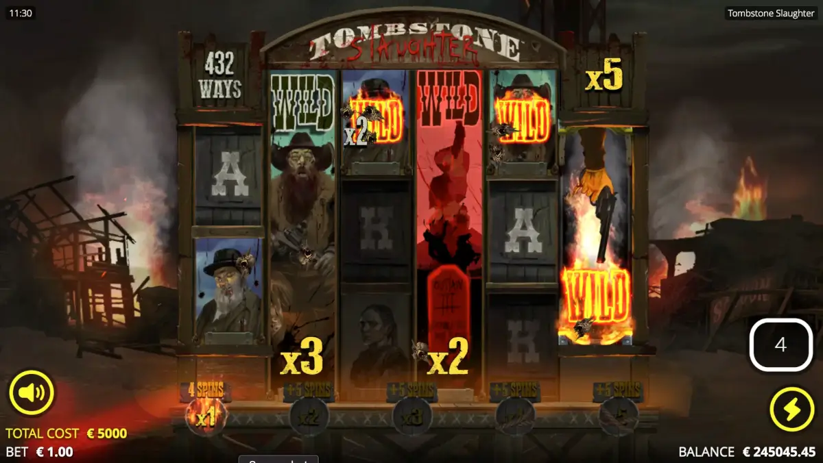 Revenge nudge-wilds i Tombstone Slaughter kan virkelig gi gevinstene et skikkelig løft
