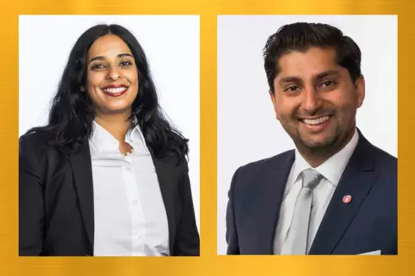 Kultur- og likestillingsminister Lubna Boby Jaffery og FrP's Himanshu Gulati profilbilder
