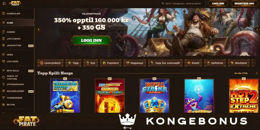 Norsk startside hos FatPirate