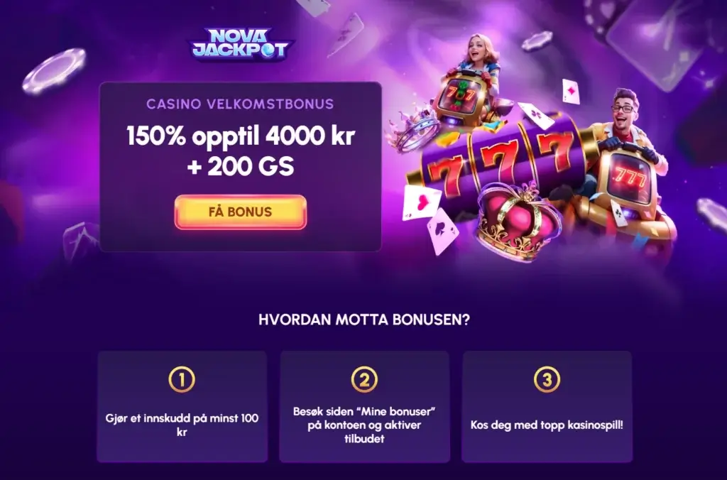Top anbefalte casinoer - NovaJackpot